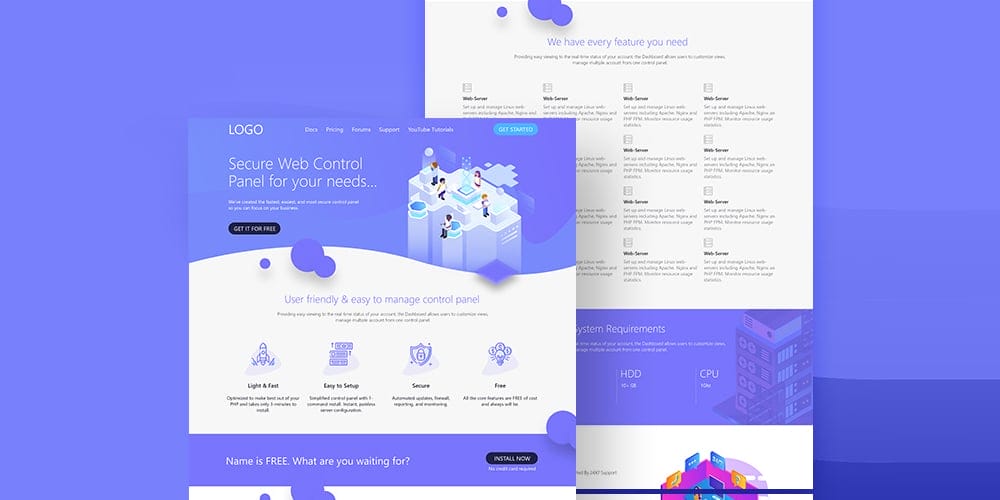 Best Free Web Templates 2023 157 Hosting Service Web Template
