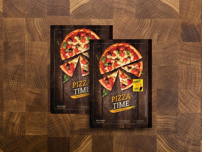 Hot Pizza Flyer Template PSD