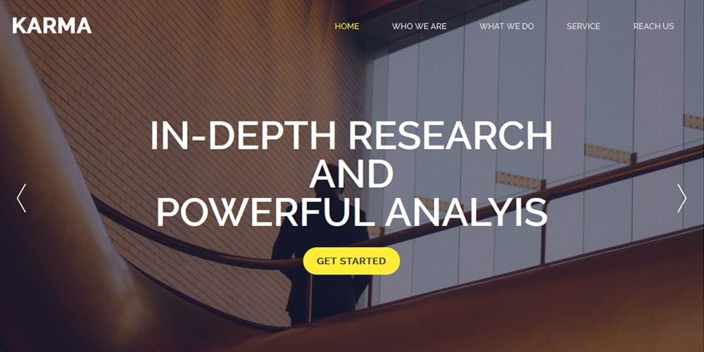 Free Corporate and Business Web Templates PSD 1 Karma Corporate Web Template