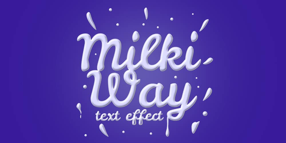 Latest Free Photoshop Text Styles & Effects 73 Milk Text Effect PSD