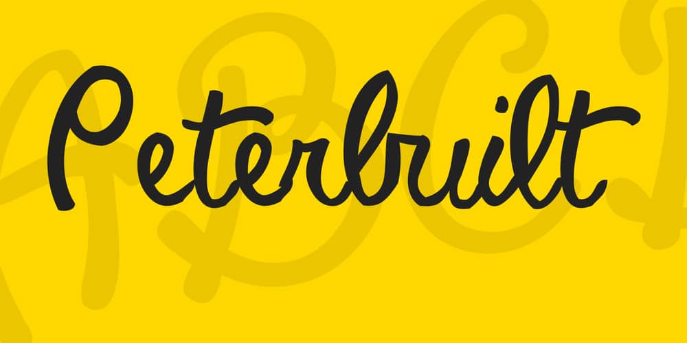 250 + Free Modern Script Fonts for Designers 430 Peterbuilt Font