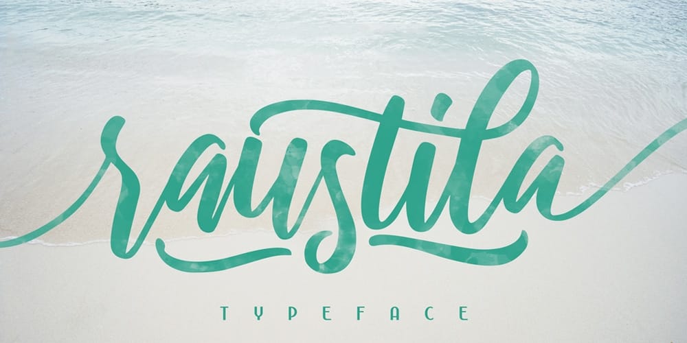 250 + Free Modern Script Fonts for Designers 429 raustila Font