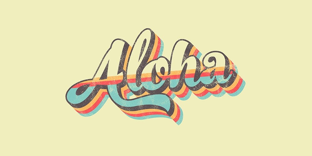 Retro Striped Text Effect