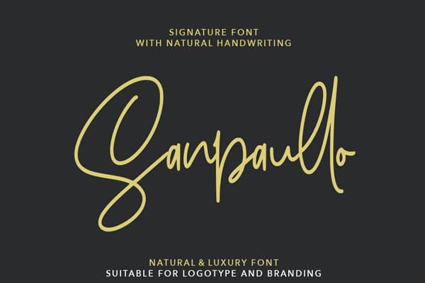 Sanpaullo Handwritten Signature Font