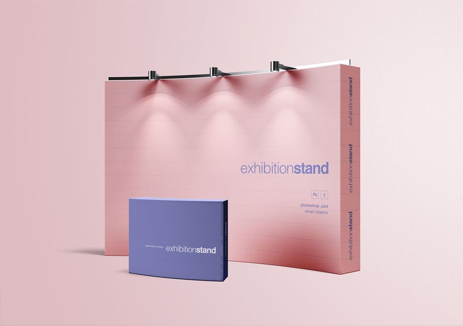 Simple Exhibition Stand Mockup 2 Simple Exhibition Stand Mockup