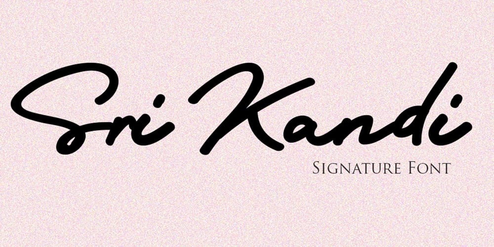 Sri Kandi Signature Font