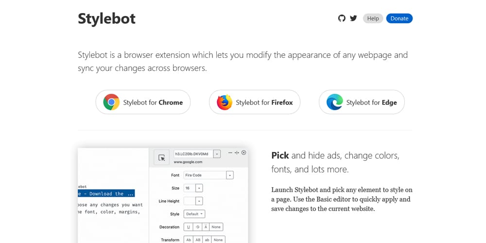 Best Chrome Extensions for Designers 55 Stylebot