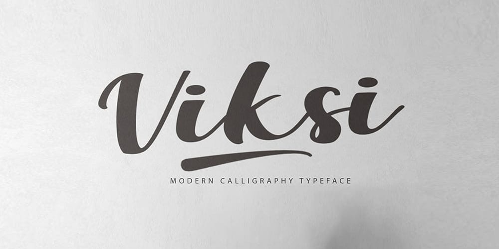 Free Calligraphy Fonts 24 Viksi: Modern Calligraphy Typeface