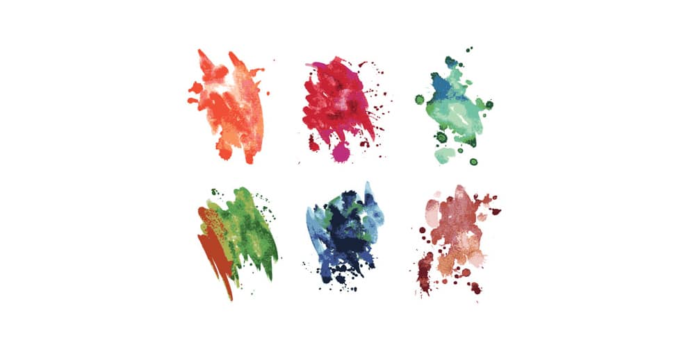 Collection of Best Photoshop Brushes 46 Watercolor Smudges