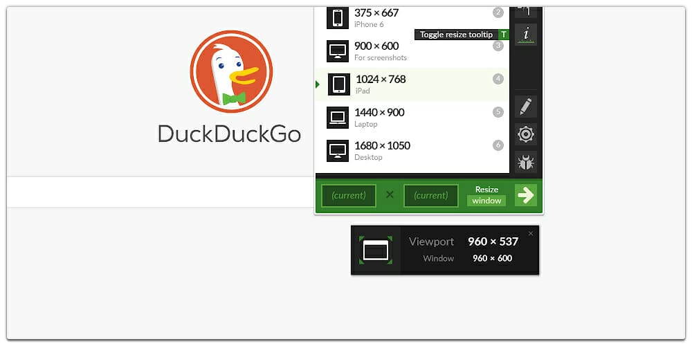 Best Chrome Extensions for Designers 41 Window resizer