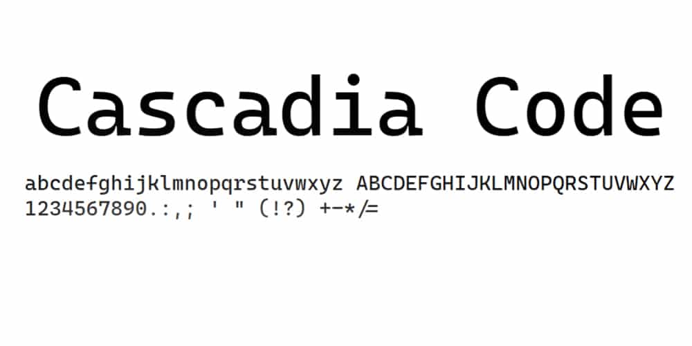 200+ Great Free Fonts for Designers 635 cascadia code