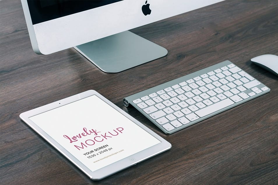 Apple iPad on Office Desk 2 Apple iPad on Office Desk