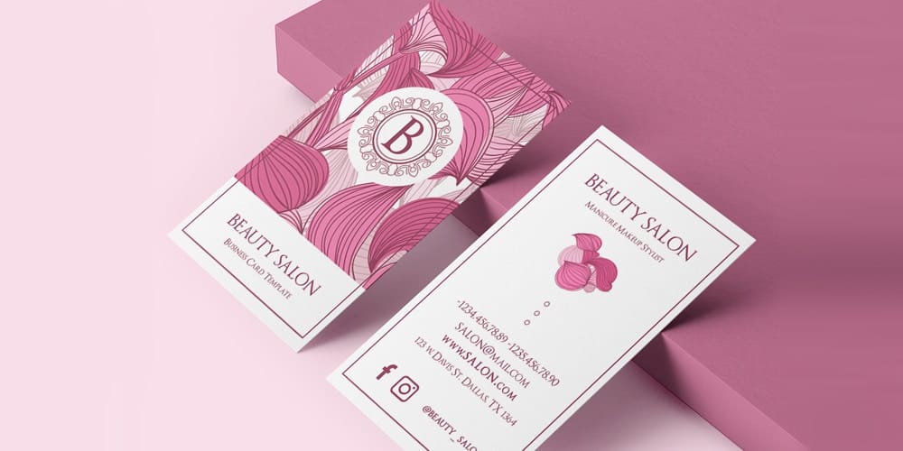 Beauty Salon Business Card Template PSD