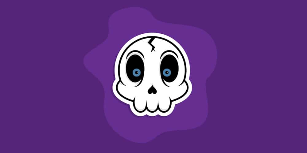 Cartoon Skull Vector in Illustrator