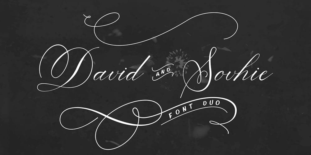 Free Calligraphy Fonts 17 David and Sovhie Calligraphy Font