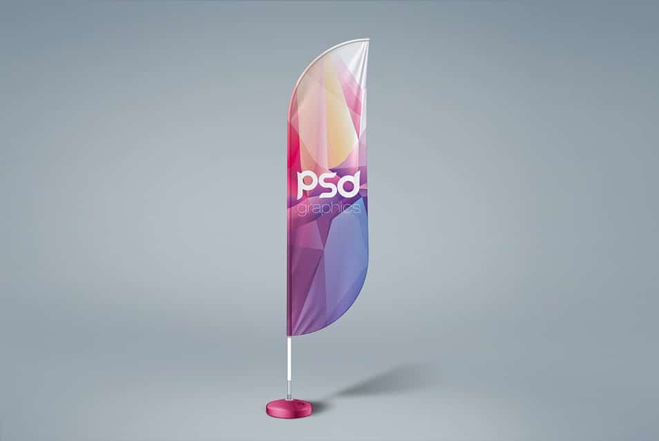 Free Feather Flag Mockup PSD 2 Free Feather Flag Mockup PSD
