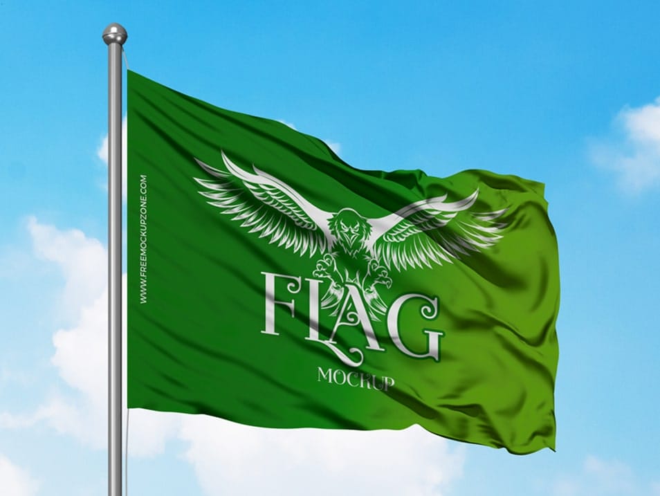 Free Flag Mockup 2 Free Flag Mockup
