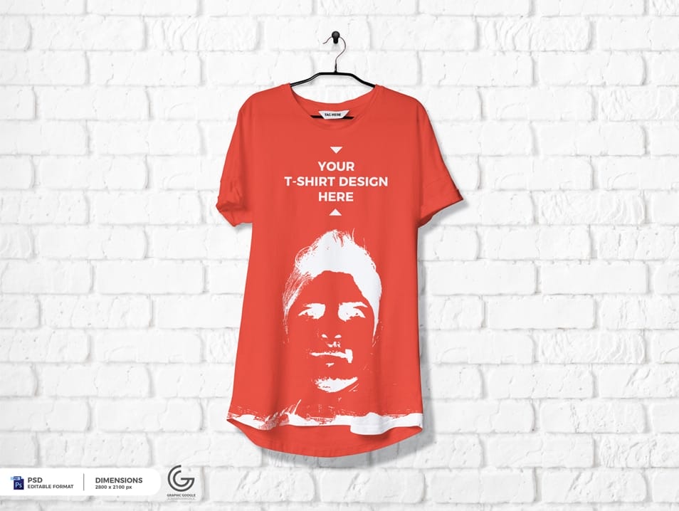 Free Hanger With T-Shirt Mockup 2 Free Hanger With T-Shirt Mockup
