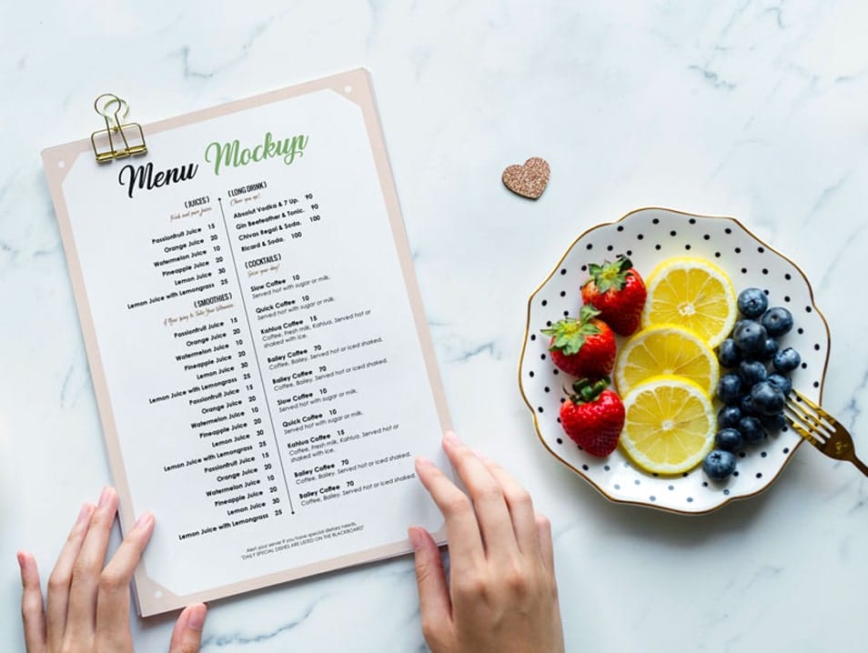 Free Restaurant Menu / Flyer Mockup PSD 2 Free Restaurant Menu / Flyer Mockup PSD