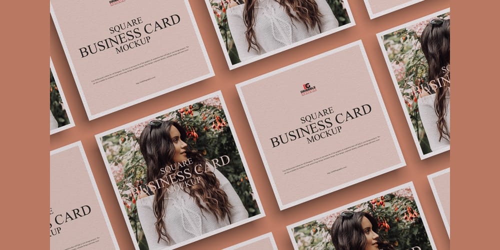 100+ Free Business Card Mockups PSD 319 Free Square Business Card Mockup PSD