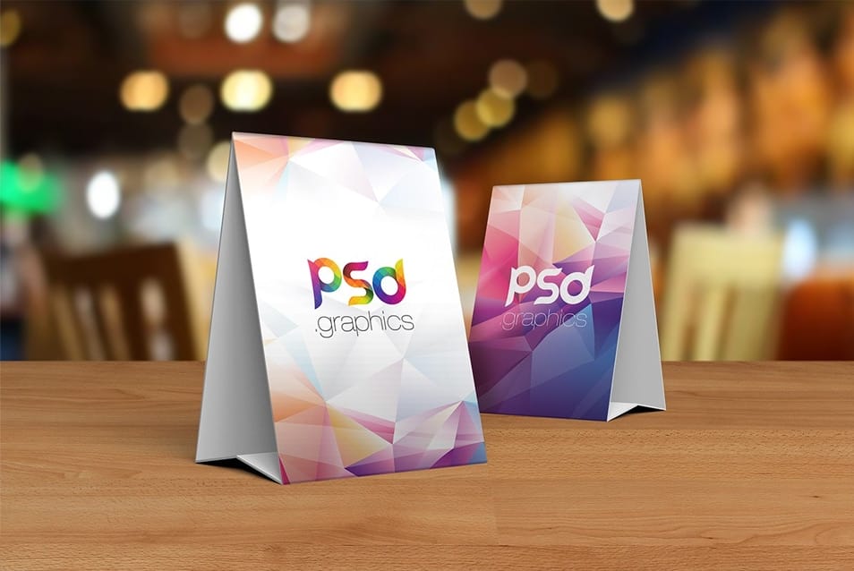 Free Table Tent Card Mockup 2 Free Table Tent Card Mockup