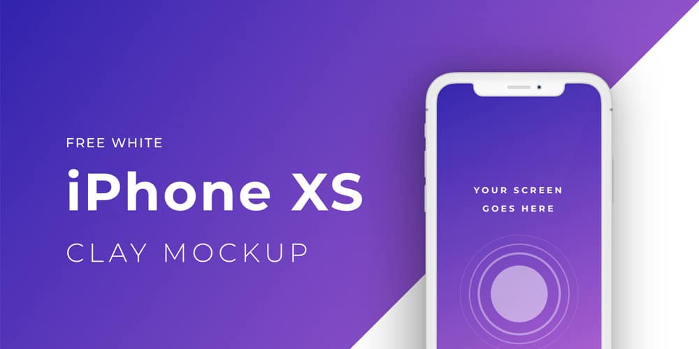 Free iPhone XS Clay Mockup