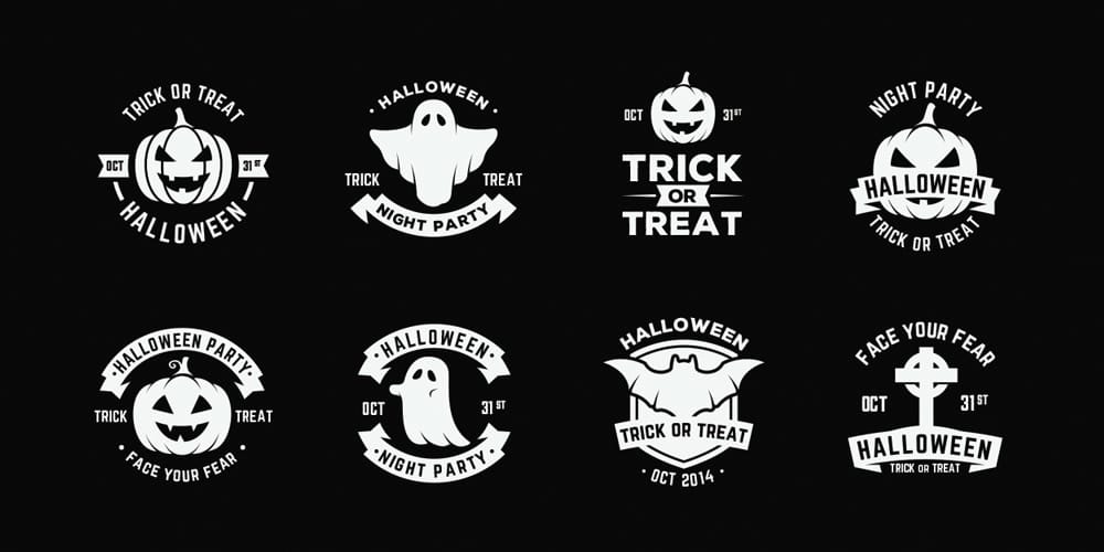 Free Vector Decorative Web Elements 12 Halloween Vector Badges