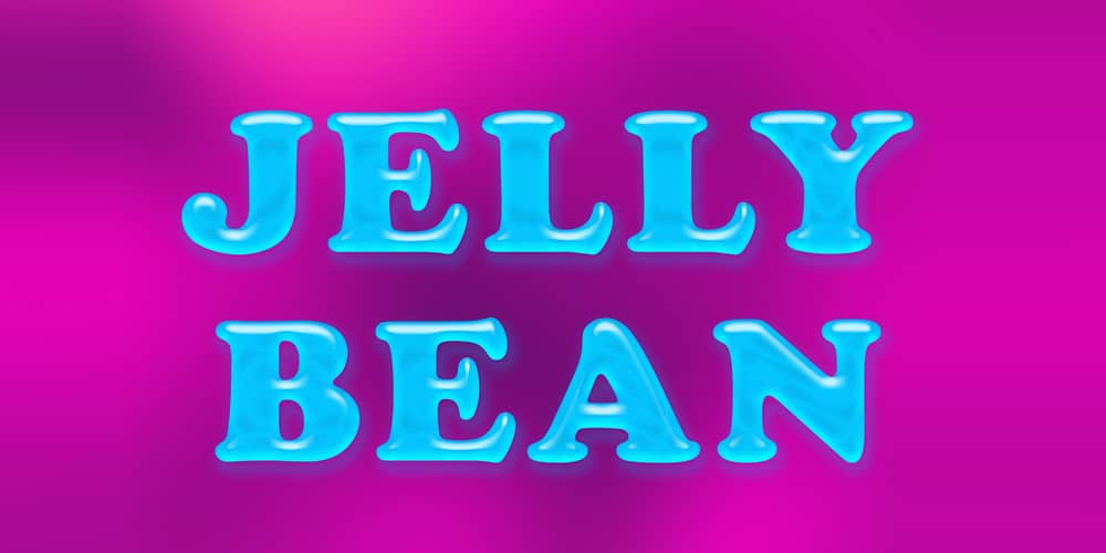 Latest Free Photoshop Text Styles & Effects 116 Jelly Bean Text Style