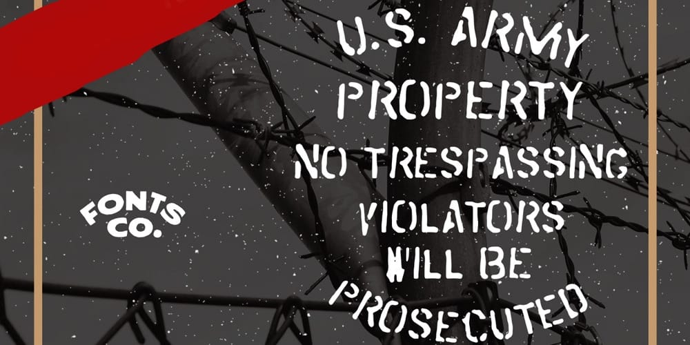 200+ Great Free Fonts for Designers 655 Military Stencil Font