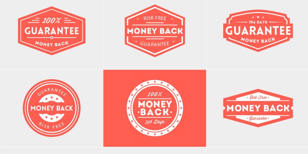 Money Back Guarantee Vector Badges