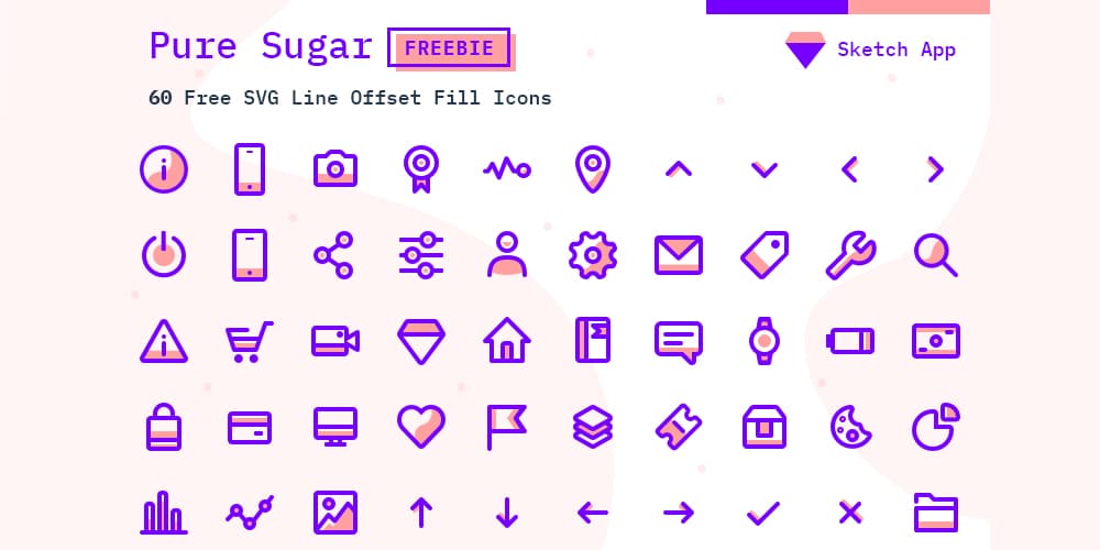 Pure Sugar SKetch Vector Icons