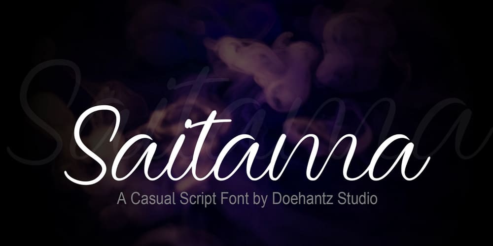250 + Free Modern Script Fonts for Designers 115 Saitama Casual Script Font