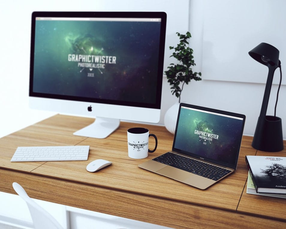 Simple Workspace Mockup 2 Simple Workspace Mockup