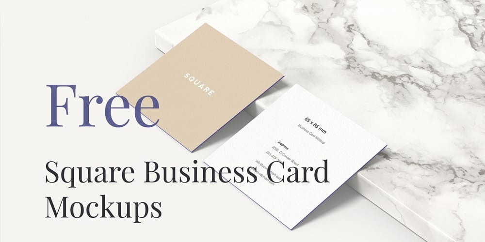 100+ Free Business Card Mockups PSD 340 Square Business Card Mockup