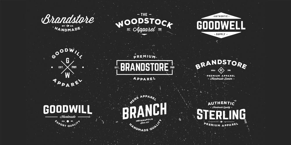 Free Vector Decorative Web Elements 36 Typographic Vintage Badges
