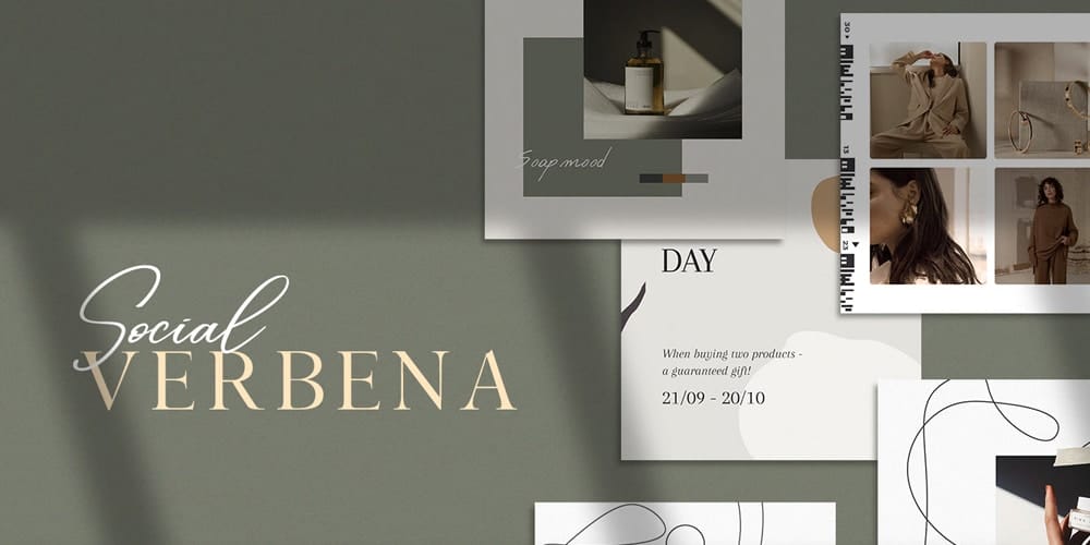 100+ Best Instagram Post Templates to Gain More Followers 11 Verbena Instagram Templates