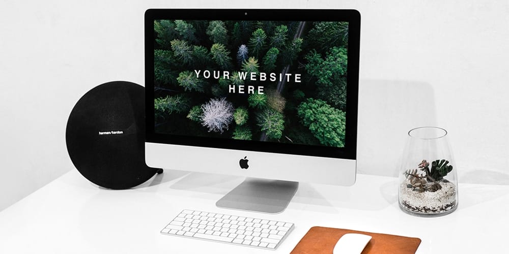 Workspace iMac Mockup PSD