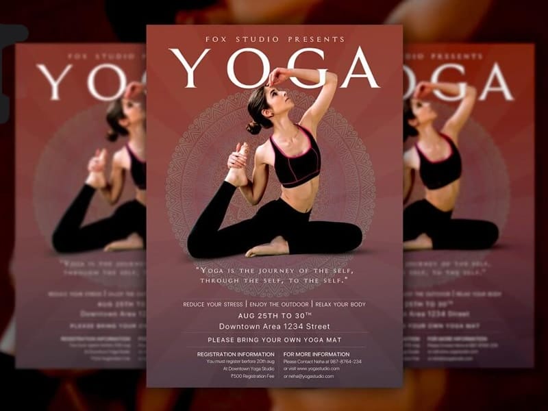 Best Free Flyer Templates 162 Yoga Flyer Template PSD