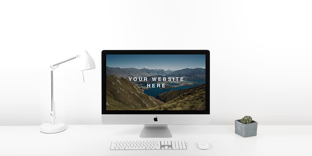 Free Workspace Mockup Design Templates 129 iMac Mockup