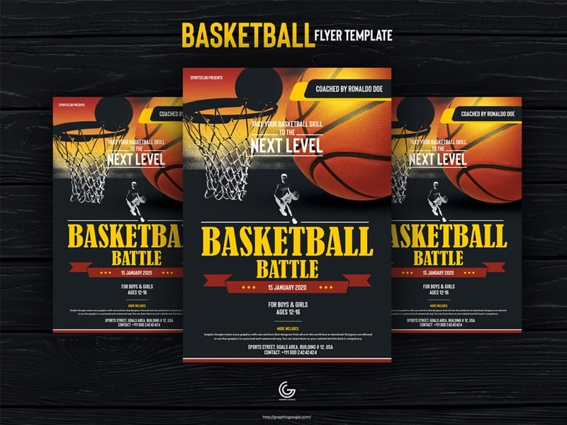 Best Free Flyer Templates 473 Basketball Flyer Design Template