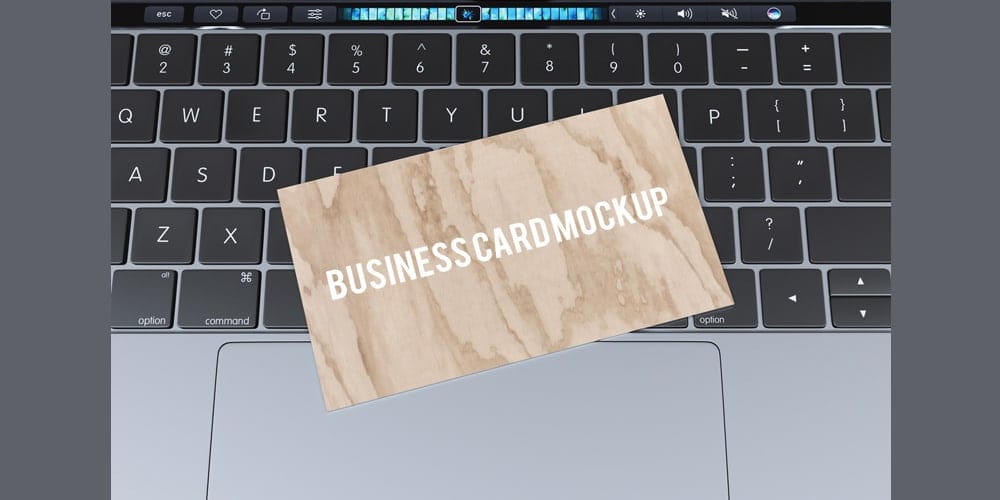 100+ Free Business Card Mockups PSD 253 Business Card Mockup on MacBook