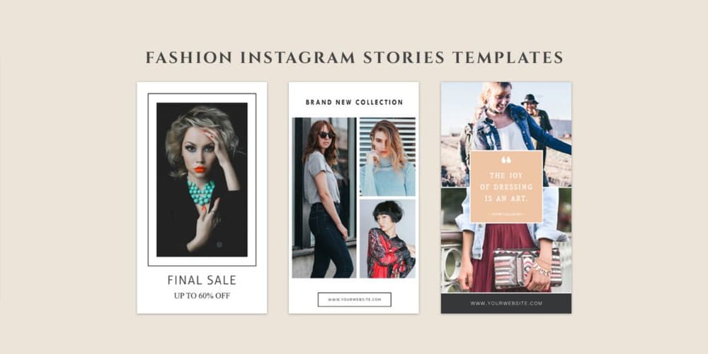 100+ Best Instagram Post Templates to Gain More Followers 245 Fashion Instagram Stories Templates