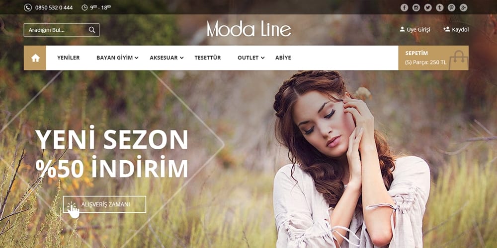 Free Fashion E-Commerce Template PSD