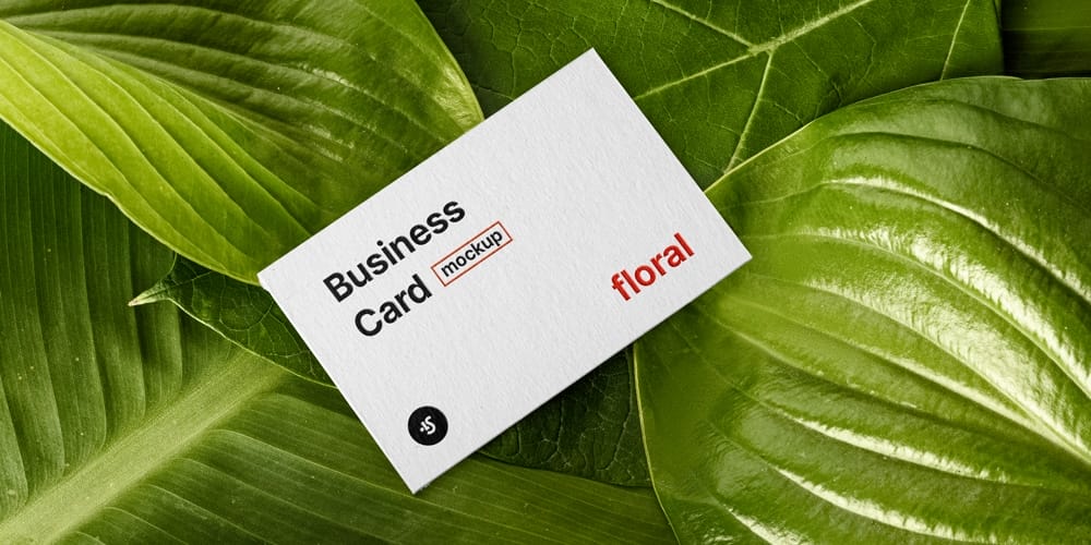 100+ Free Business Card Mockups PSD 241 Free Floral Business Card Mockup
