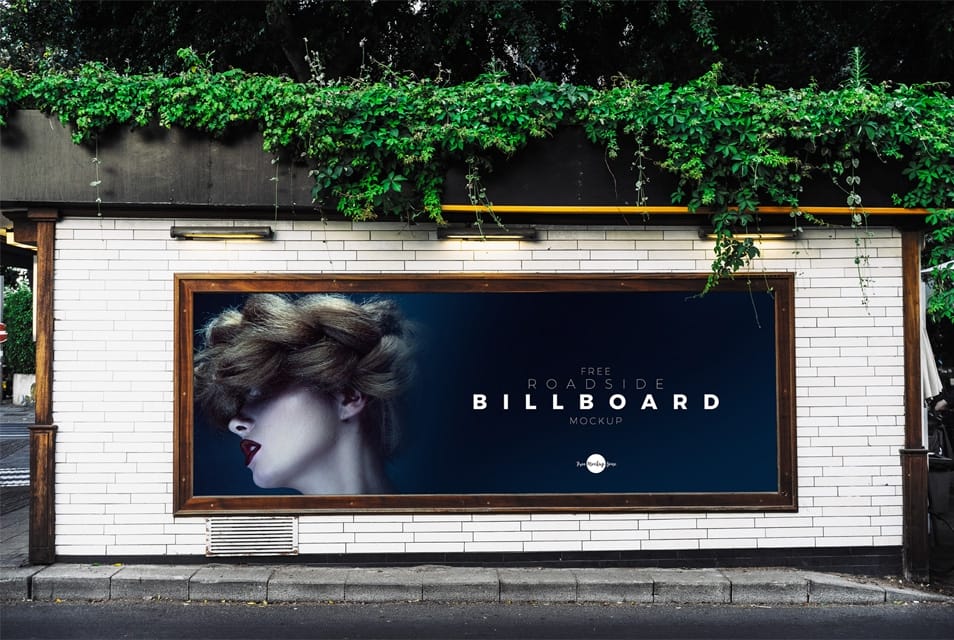 Free Roadside Advertisement Billboard Mockup PSD 2 Free Roadside Advertisement Billboard Mockup PSD