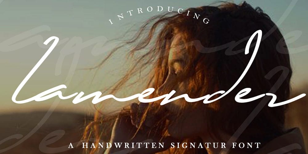 250 + Free Modern Script Fonts for Designers 121 Lamender Script