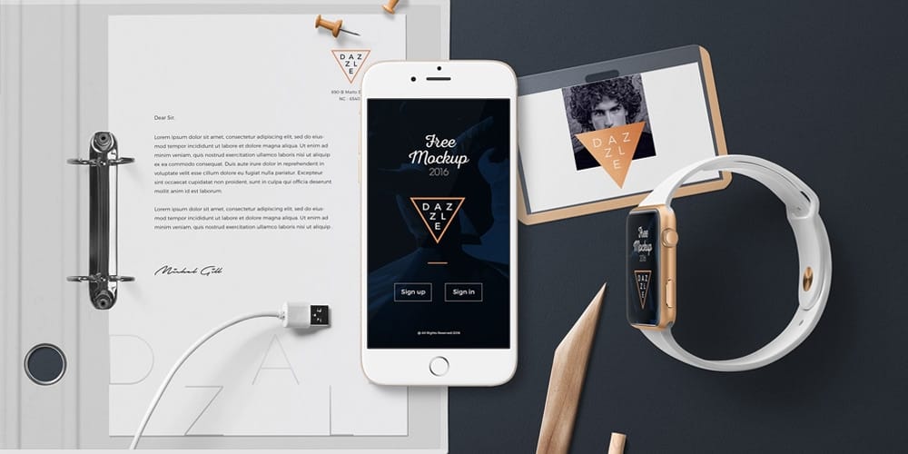 Best Free Scene Creators for Designers 105 Letterhead Mockup Scene