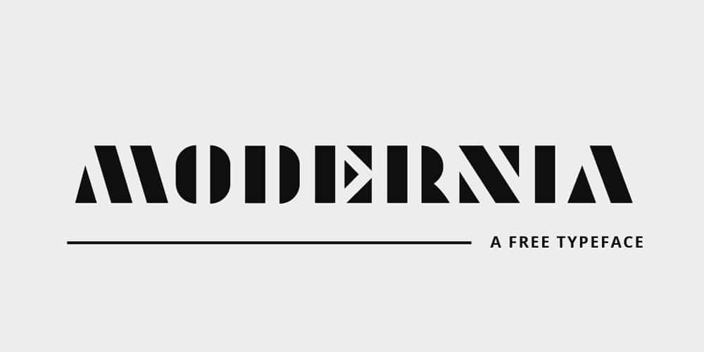 200+ Great Free Fonts for Designers 653 Modernia Geometric Font