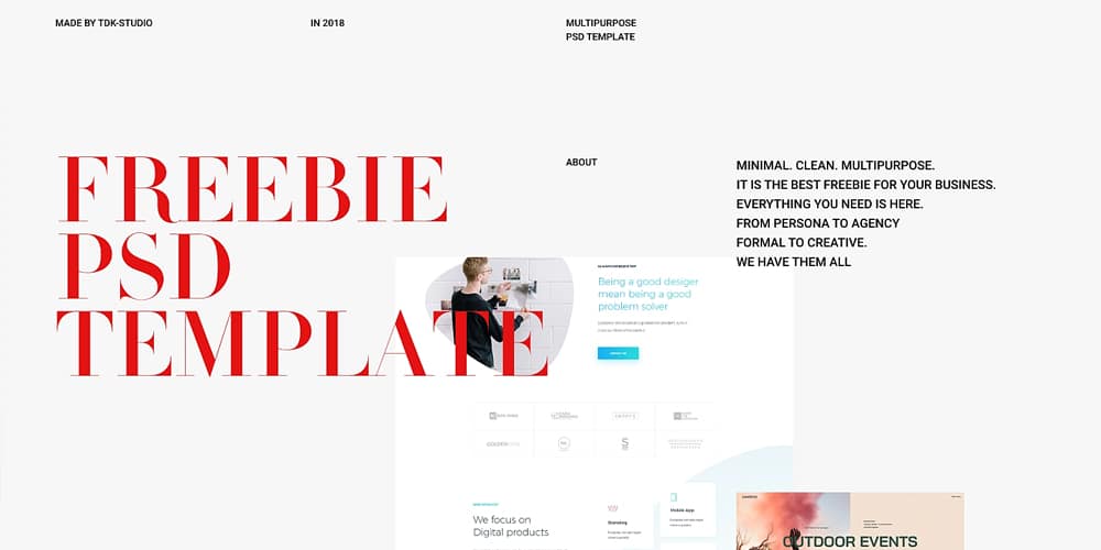 Best Free Web Templates 2023 167 Multipurpose Web Template PSD