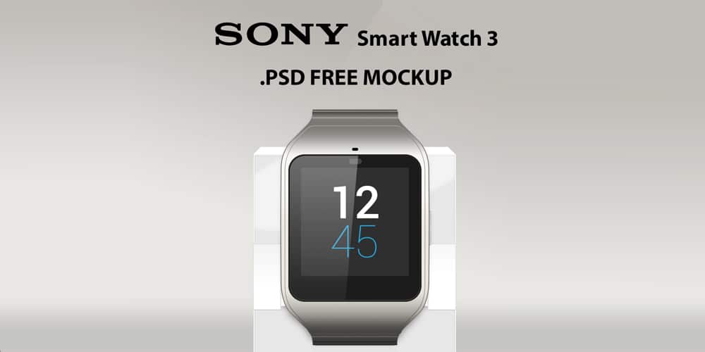 Sony Smartwatch Mockup PSD